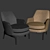 Leda Flexform: Stylish Armchair Set 3D model small image 2