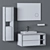 Modern Bathroom Furniture Set 3D model small image 3