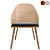 Sleek Wooden Carmen Chair: 3D Model 3D model small image 2