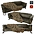 Classic Comfort: Lexi 3 Seater Sofa by Halo 3D model small image 1