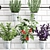 Kitchen Rail with Exotic Plants 3D model small image 2