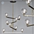 Glamorous Tech Lighting Chandelier 3D model small image 1
