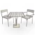 Luxembourg Metallic Table Set 3D model small image 2