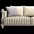 Rustic Charm: Country Fabric Sofa 3D model small image 2