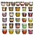 24-Piece Filled Jar Set 3D model small image 1