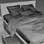 Sleek and Spacious Malm Bed 3D model small image 3