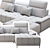 Minimalist Chic Wersal Calvaro Mini Sofa 3D model small image 2