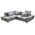 Wersal Monk L Sofa: Luxurious Avant-Garde Elegance 3D model small image 3