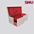 Title: Louboutin Style Shoe Storage Box 3D model small image 1