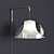 Sleek Steel Wall Lamp 3D model small image 2