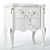 Elegant Bella Bedside Table 3D model small image 2