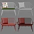 Scroll White Metal Outdoor Bench: Elegant and Durable Patio Seating 3D model small image 3
