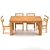 Versatile Folding Table Set: Elbridge & Chairs 3D model small image 3