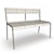 Luxembourg Metallic Table & Bench Set 3D model small image 2