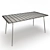 Luxembourg Metallic Table & Bench Set 3D model small image 3