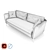 Title: Alicante Sofa Bed by Hoff 3D model small image 3