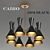 Elegant Cairo Chandelier: 8 Arm Black 3D model small image 1