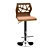 Stylish Height-Adjustable Swivel Stool 3D model small image 1