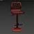 Stylish Height-Adjustable Swivel Stool 3D model small image 3