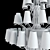 Sleek Sinuosa EX01 Chandelier 3D model small image 3