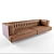 Sleek McQueen Sofa: Gamma Arredamenti 3D model small image 1