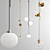 Sophisticated Trio Pendant Light 3D model small image 1