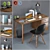 Modern Office Furniture Set: Desk & Chair 3D model small image 1
