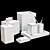 Elegant Bathroom Accessory Set 3D model small image 3