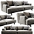 Modern Poliform Tribeca Sofa 3D model small image 1