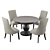 Elegant Barrington Dining Set 3D model small image 1