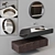 DUNA Roble Noche Porcelanosa Oak Bathroom Cabinet 3D model small image 1