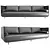 Elegant Virgo Sofa - 300x91x86 cm 3D model small image 1