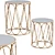 Bamboo Loop Side Tables (2/Set) 3D model small image 1