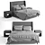 Restoration Hardware Belmont Fabric Bed 3D model small image 3