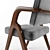 Eugenio Dining Chair: Modern Elegance 3D model small image 2