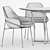 Chic Comfort Set: JACKIE Chair and CJ Table by BERTO 3D model small image 3
