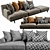 Poliform Tribeca 2 - Modern Minimalist Sofa 3D model small image 3