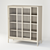 Sleek Sliding Glass Bookcase 3D model small image 1