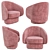 Cozy COR ROC Fabric Chair 3D model small image 1