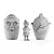 Elegant Bosa Primate Vases 3D model small image 3