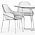 Modern Elegance: Jackie Chair & Ring Table by Berto 3D model small image 3