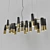 Modern Black Gold Pendant Light 3D model small image 1