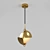 Golden Modern Pendant Light - Kelly 3D model small image 1