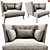 Elegant Giselle Armchair by Maxdivani 3D model small image 1