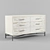 Wood Tiled 6-Drawer Dresser: Stylish Storage Solution 3D model small image 1