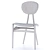 Elegant Bianca Side Chair in Black 3D model small image 3