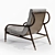 Cozy Velvet Armchair: Elegant & Comfortable 3D model small image 2