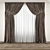 Detailed Curtain Model 3D model small image 3