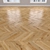 Caramel Oak Parquet: Herringbone, Linear & Chevron 3D model small image 3