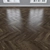 Vintage Oak Parquet: Herringbone, Linear, Chevron 3D model small image 3